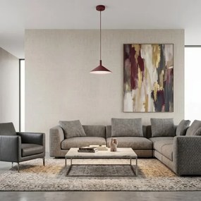 Lustră pe cablu ANEGA, 1x soclu GX53, 15 W, 230 V, diametru 30 cm, burgund