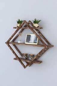 Resigilat:Raft de perete din lemn Platy Homs, maro