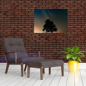Tablou cu cerul nocturn și copaci (70x50 cm)