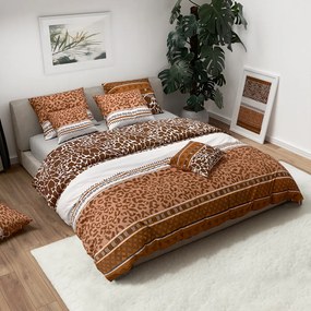 Lenjerie de pat din bumbac Renforce EBONY maro Dimensiune lenjerie de pat: 2 buc 80 x 80 cm | 200 x 200 cm