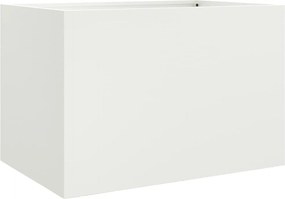 vidaXL Jardinieră, alb, 62x47x46 cm, oțel