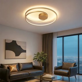 Brilagi - Plafonieră LED reglabilă TWISTER LED/75W/230V Ø 70 cm, auriu + telecomandă