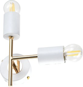 Aplică Klausen Aglet AP2 Modernă Auriu Alb 19x15.6x9cm 2xE27 Corp Iluminat Interior Elegant pentru Perete Design Rafinat Durabil Calitate Premium