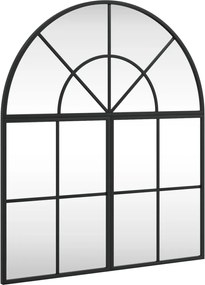 vidaXL Oglindă de perete, negru, 60x70 cm, arcuită, fier