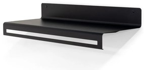 Cuier de perete negru cu raft din metal 78 cm Sway – Spinder Design