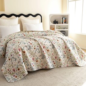 Cuvertura de pat HERBALIS crem Dimensiune: 220 x 240 cm