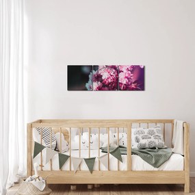 Tablou cu florile copacilor (cu ceas) (90x30 cm)