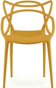 Set de gradina KATO SIRVON - 2 scaune si masa rotunda, negru/mustar