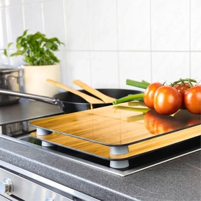 Protecții de aragaz 2 buc. din sticlă temperată 52x30 cm Wooden – Maximex