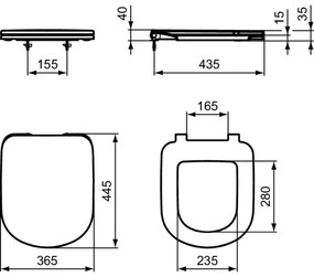 Capac wc soft close duroplast Ideal Standard Tempo II