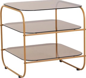 Măsuță auxiliară cu blat din sticlă 41x41 cm Echo – Hübsch