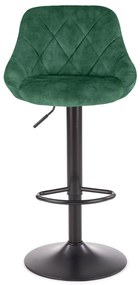 Zondo Scaun tip bar Henrietta (verde închis + negru). 1039558