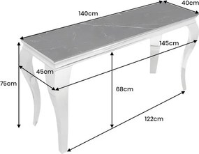 Consola MODERN BAROCK 140cm crom/ negru A-44367 VC