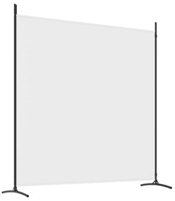 Paravan de camera cu 2 panouri, alb, 348x180 cm