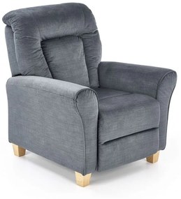 Fotoliu Tapitat Recliner Brad, Gri
