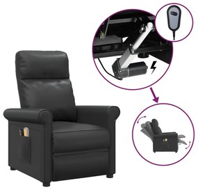 3143415 vidaXL Fotoliu de masaj electric, negru, piele ecologică