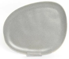 Set de veselă, 24 piese, gri, din ceramică