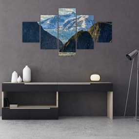 Tablou cu peisaj cu munții (125x70 cm), în 40 de alte dimensiuni noi