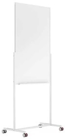 Tablă multifuncțională mobilă Magnetoplan Design 3în1, alb