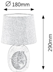 Veioza, lampa de masa design vintage Dorka maro