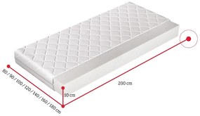 Expedo Saltea spumă poliuretanică KLASA 10 cm, 160x200 cm