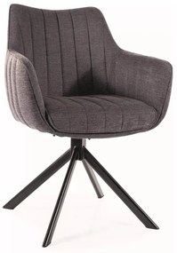 Scaun rotativ Azalia gri inchis/negru Brego18