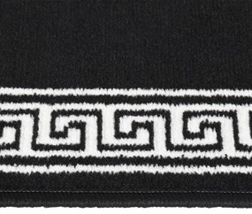 Covor traversa, negru cu motiv, 100x500 cm, BCF black with motif, 100 x 500 cm