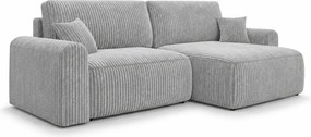 Coltar extensibil reversibil NORDEN TILIA 250x140 cm, gri deschis