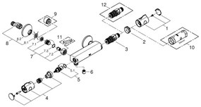 GROHE 34558000 - Baterie termostatică de duș GROHTHERM 800 DN 15 crom lucios