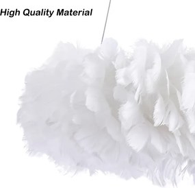 Brilagi - Lustru LED pe cablu FEATHER 3xE27/40W/230V + 3xLED/3W diam. 50 cm alb