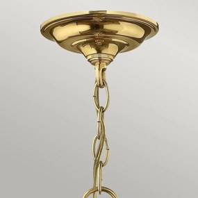 Hinkley HK-GENTRY-P-M-PB - Candelabru suspendat pe lanț GENTRY, 4xE14/60W/230V, auriu