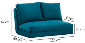 Canapea pat Taida Petrol Green