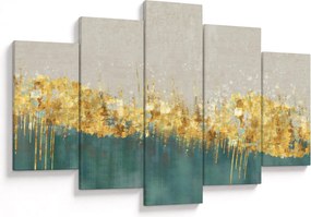Tablou - Textura cu decor auriu (150x105 cm)