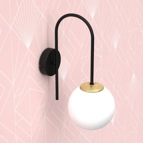 Lampă de perete CAMBRIDGE 1xE14/60W/230V neagră/alamă