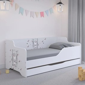 Pat fetiţă cu fluturi, 160x80 cm