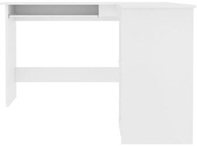 Birou de colt in forma de L, alb, 120 x 140 x 75 cm, PAL Alb