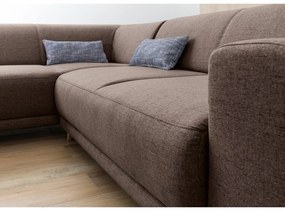 Colțar maro extensibil/cu spațiu de depozitare (cu colț pe partea stângă/în formă de ”L”) Classy Sophie – Miuform