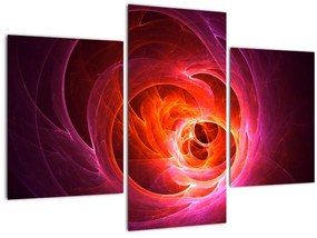Tabloul modern cu abstracțiune roz (90x60 cm)