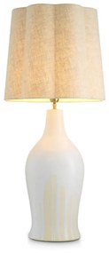 Veioza, Lampa de masa LUX, Ceramica, Alb, Beatriz