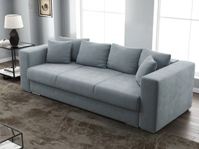 Canapea extensibilă dumonde cu ladă de depozitare si sezut confortabil din spuma high-density, Gloria Zoom Grey 240x100 cm