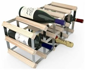 Suport 15 sticle de vin RTA, pin natural