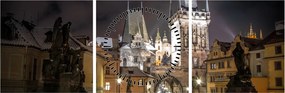 Tablou cu Poarta de pulbere iluminată (cu ceas) (90x30 cm)