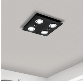 Plafonieră LED Eglo 33804 GRATTINO 4xGU10/2,8W/230V 3000K negru