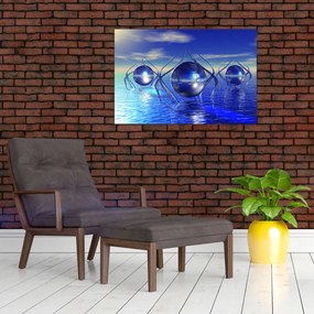 Tablou cu abstracție - apa (90x60 cm)