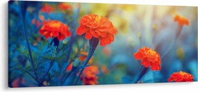 Tablou - Flori portocalii (120x50 cm)