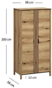 Dulap de haine Hemos 1 (stejar evoke) . 1116850