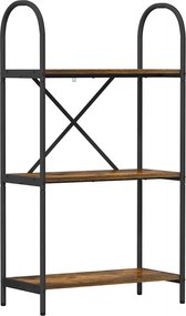 vidaXL Raft pentru cărți Stejar fumuriu 60 x 30 x 109 cm Lemn compozit