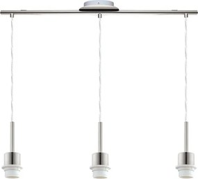 Brilagi - Lustru LED suspendat pe cablu NUBILA 3xE27/60W/230V, gri deschis