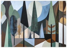 Tablou - Abstracție geometrică naturală II. (70x50 cm)