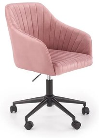 Scaun de birou Fresco velvet roz H91 cm